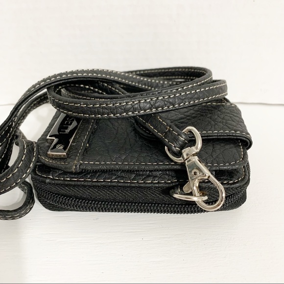 Rossetti Faux Leather Wallet Crossbody Bag Credit Card Organizer Fully Lined 🖤 - Picture 11 of 13